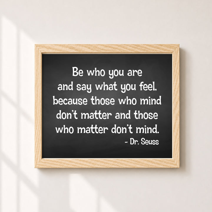 Be Who You Are Inspirational Wall Art