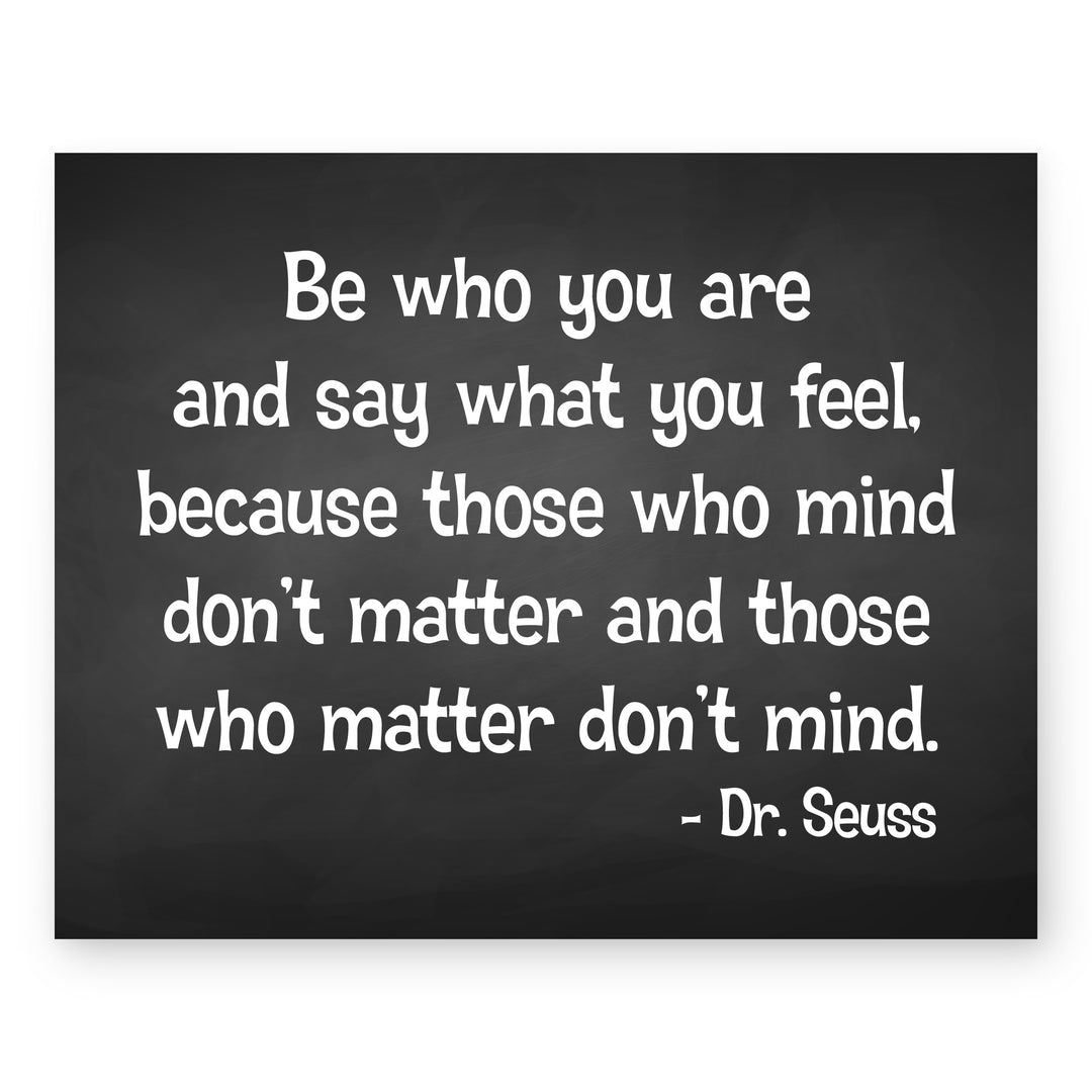 Be Who You Are Inspirational Wall Art