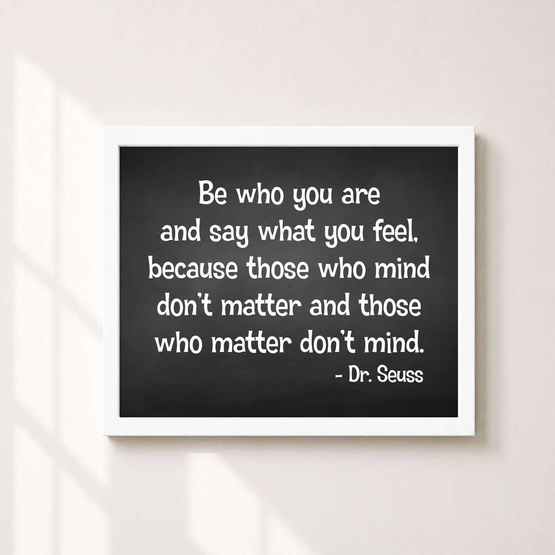 Be Who You Are Inspirational Wall Art