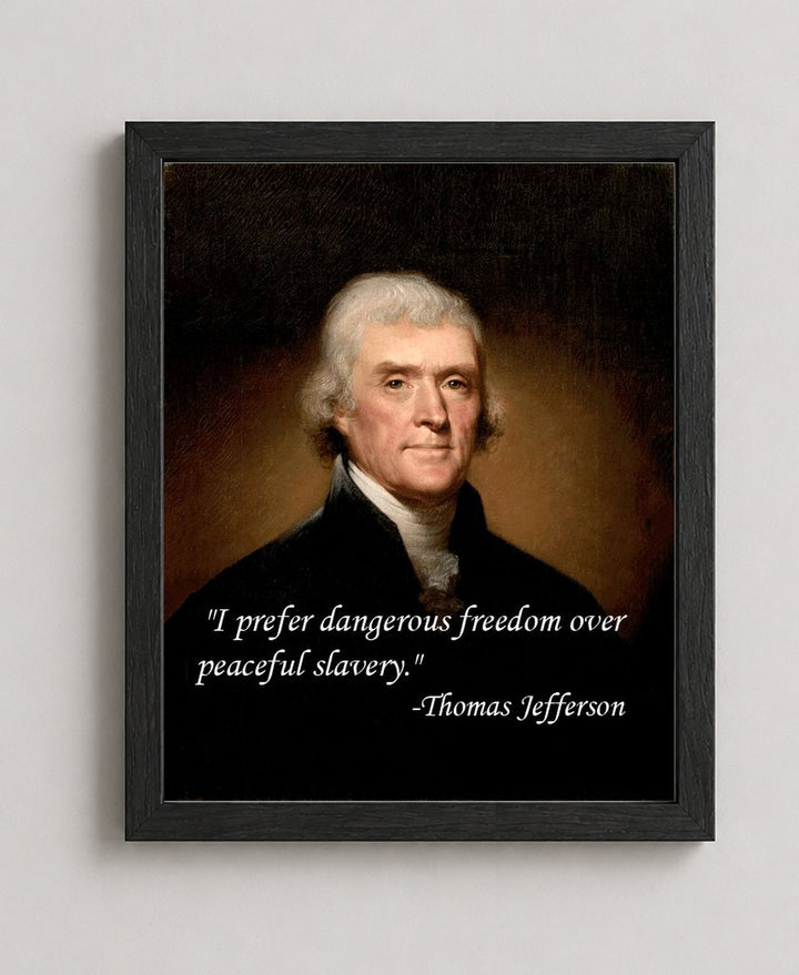 I Prefer Dangerous Freedom Inspirational Wall Art