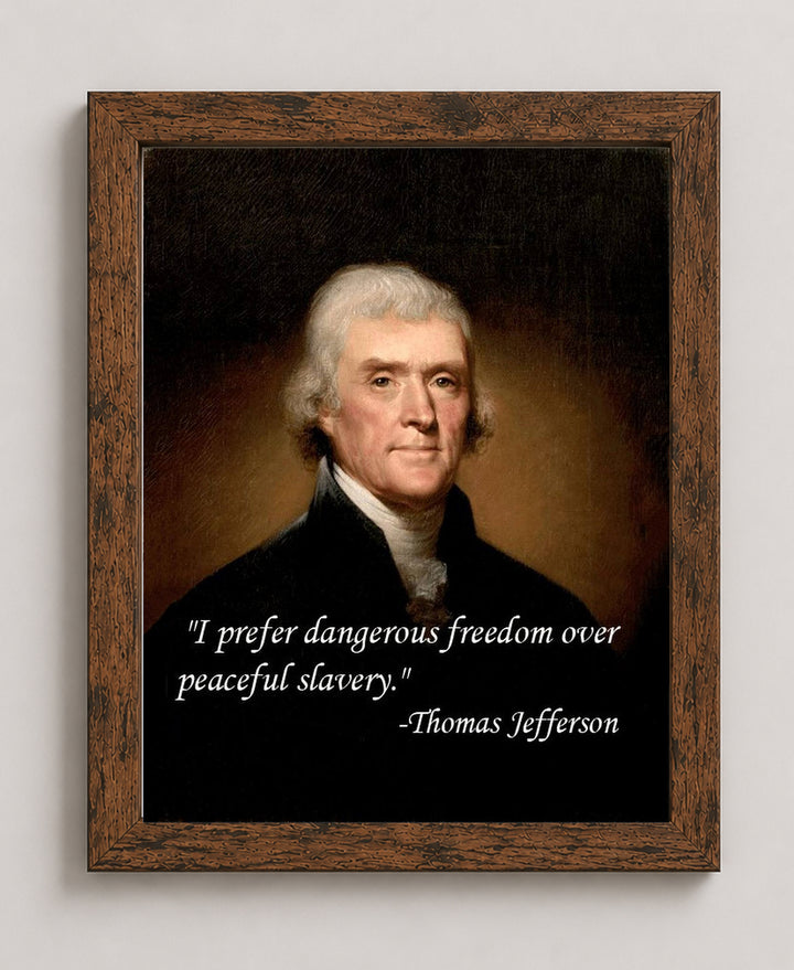 I Prefer Dangerous Freedom Inspirational Wall Art