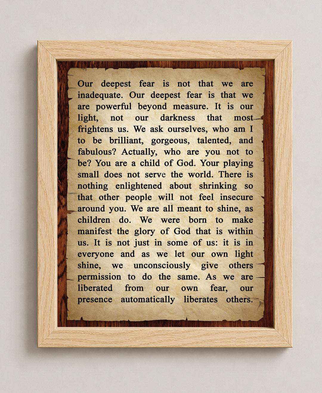 Our Deepest Fear Christian Wall Art