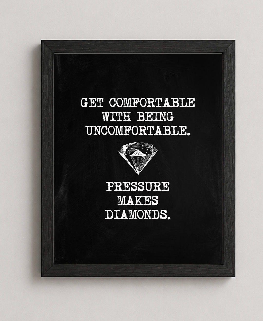 Pressure Makes Diamonds Minimalist Inspirational Wall Art