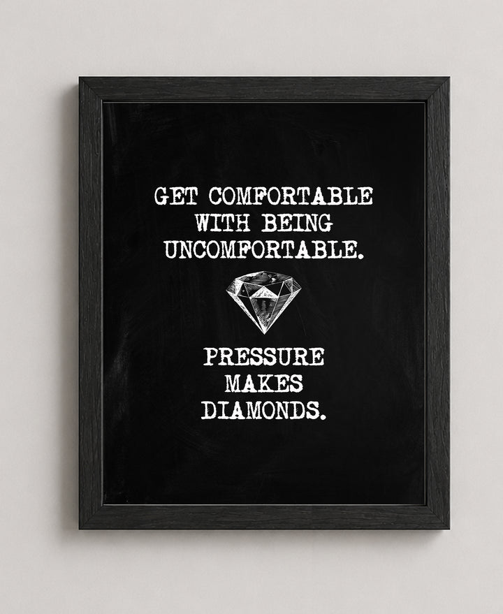 Pressure Makes Diamonds Minimalist Inspirational Wall Art