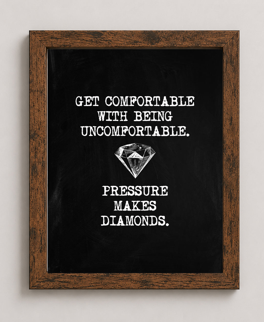 Pressure Makes Diamonds Minimalist Inspirational Wall Art