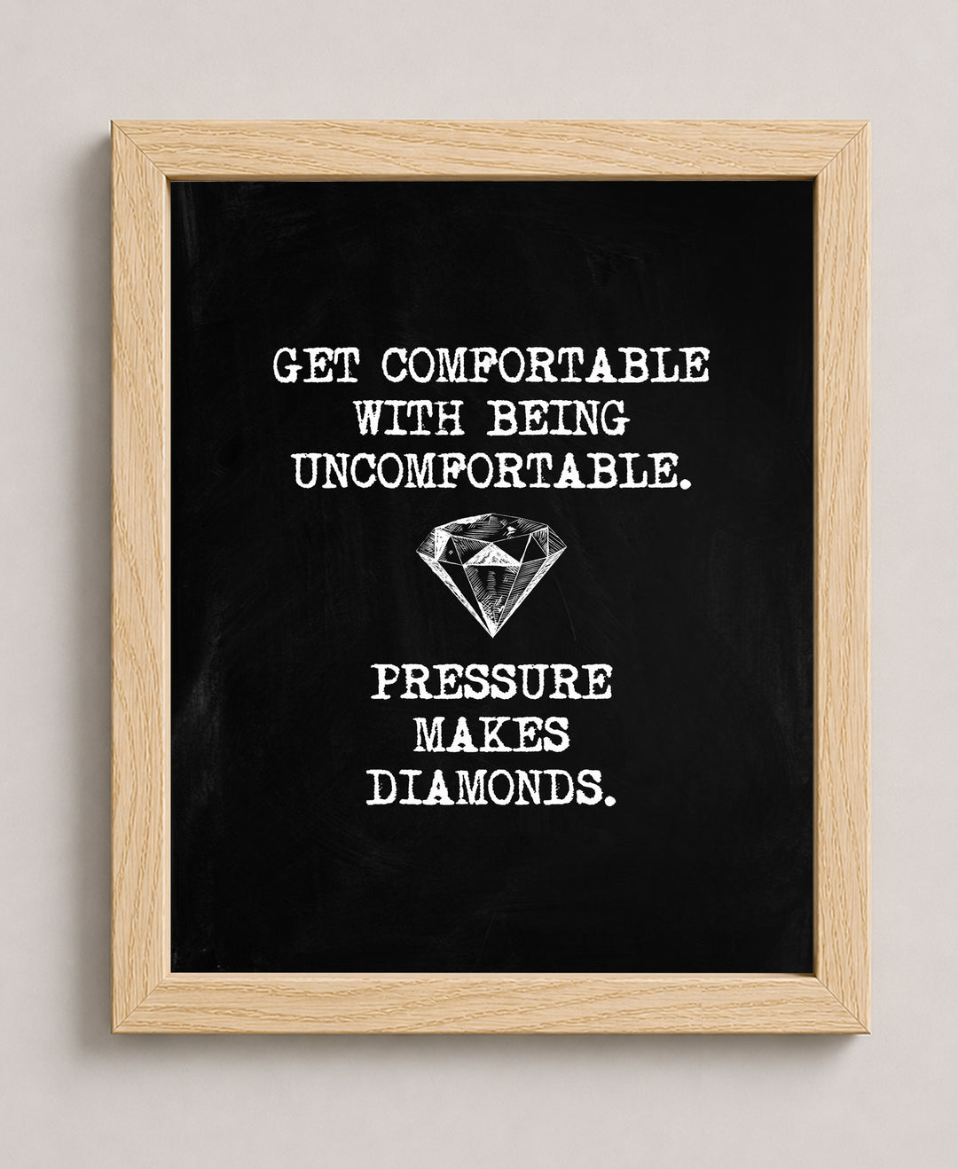 Pressure Makes Diamonds Minimalist Inspirational Wall Art