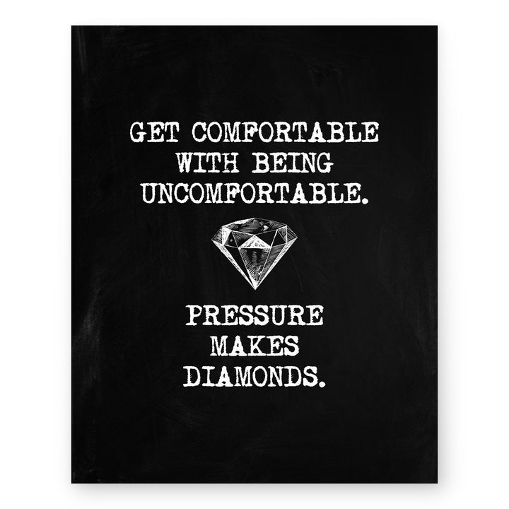 Pressure Makes Diamonds Minimalist Inspirational Wall Art