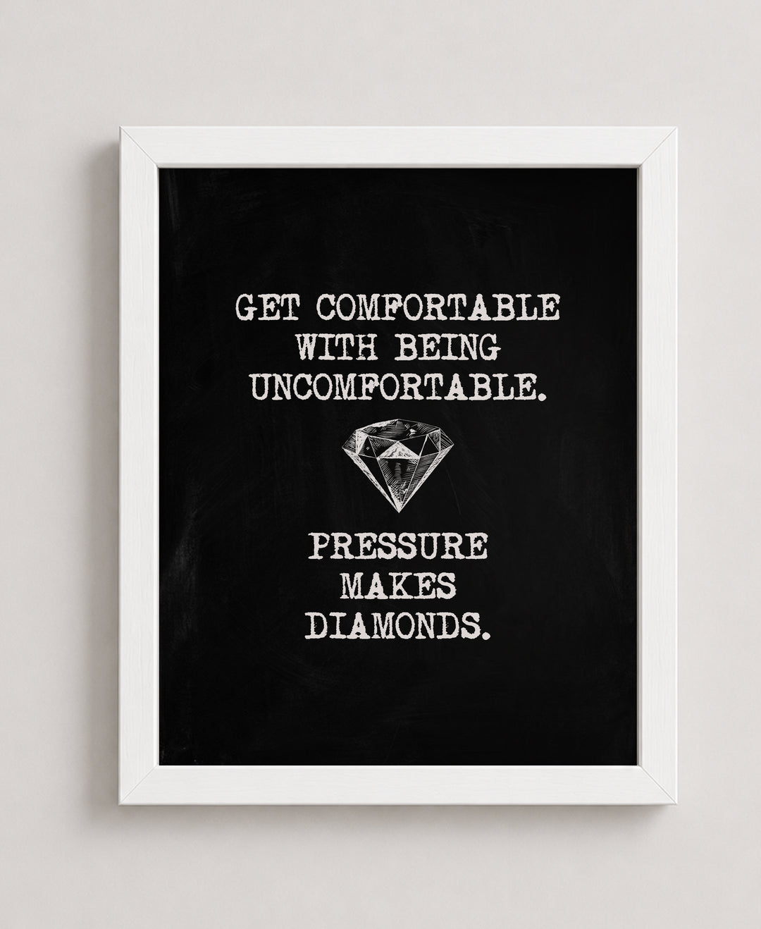 Pressure Makes Diamonds Minimalist Inspirational Wall Art