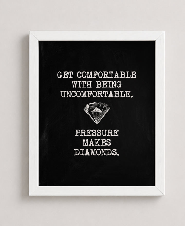 Pressure Makes Diamonds Minimalist Inspirational Wall Art
