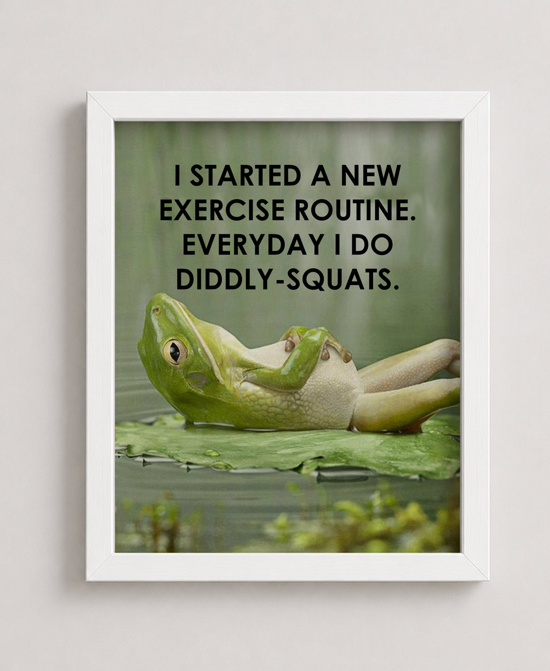 Squats Comical Wall Art Print for Home Gym Motivational Wall Art