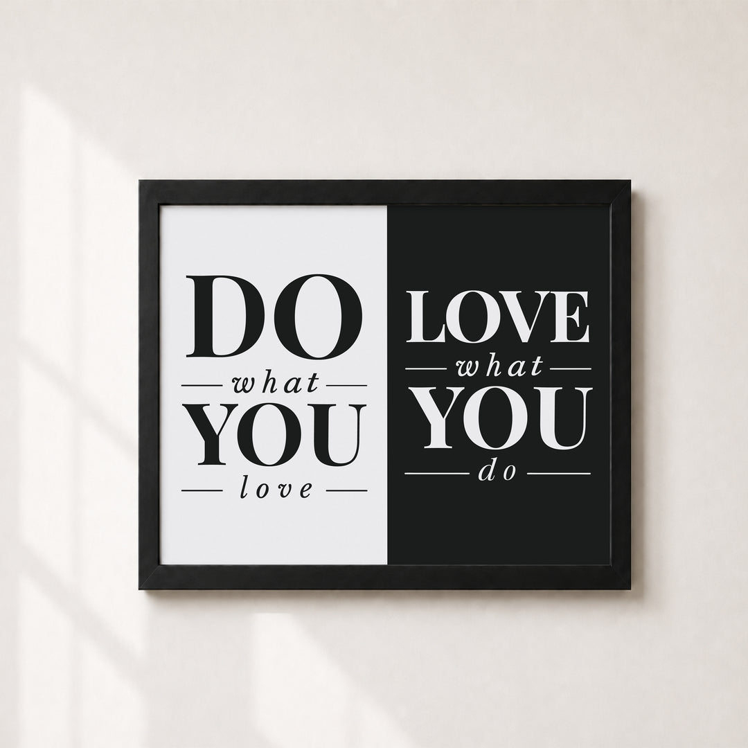 Do What You Love Family Inspirational Wall Art