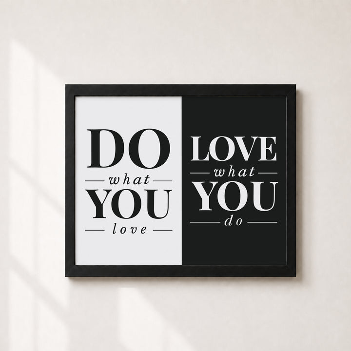 Do What You Love Family Inspirational Wall Art