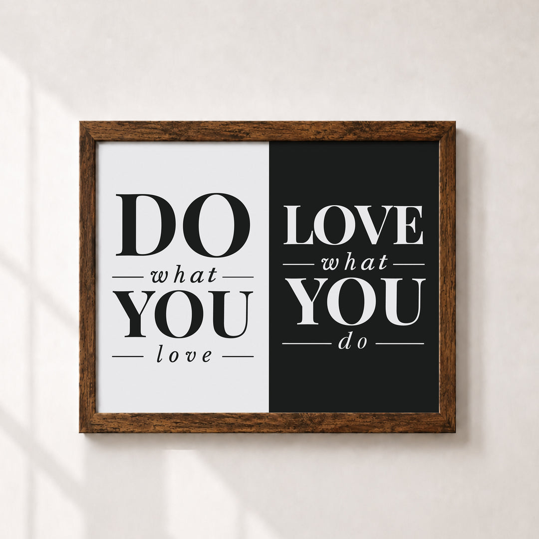 Do What You Love Family Inspirational Wall Art