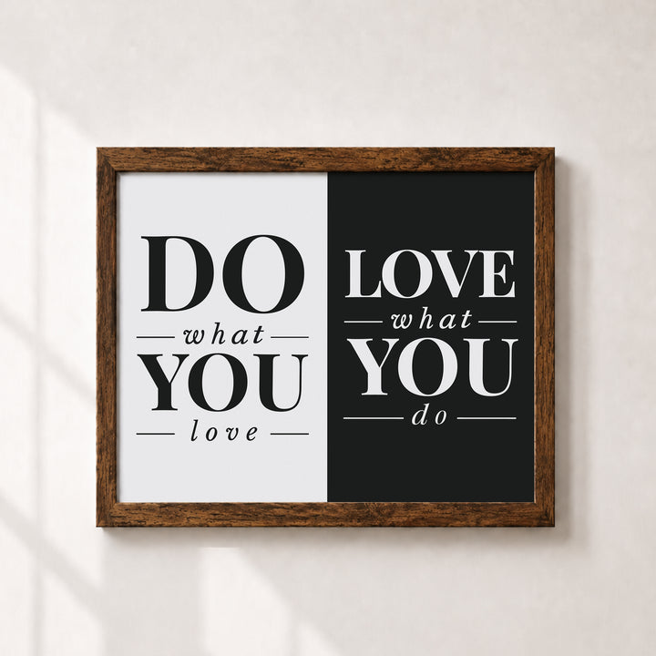 Do What You Love Family Inspirational Wall Art