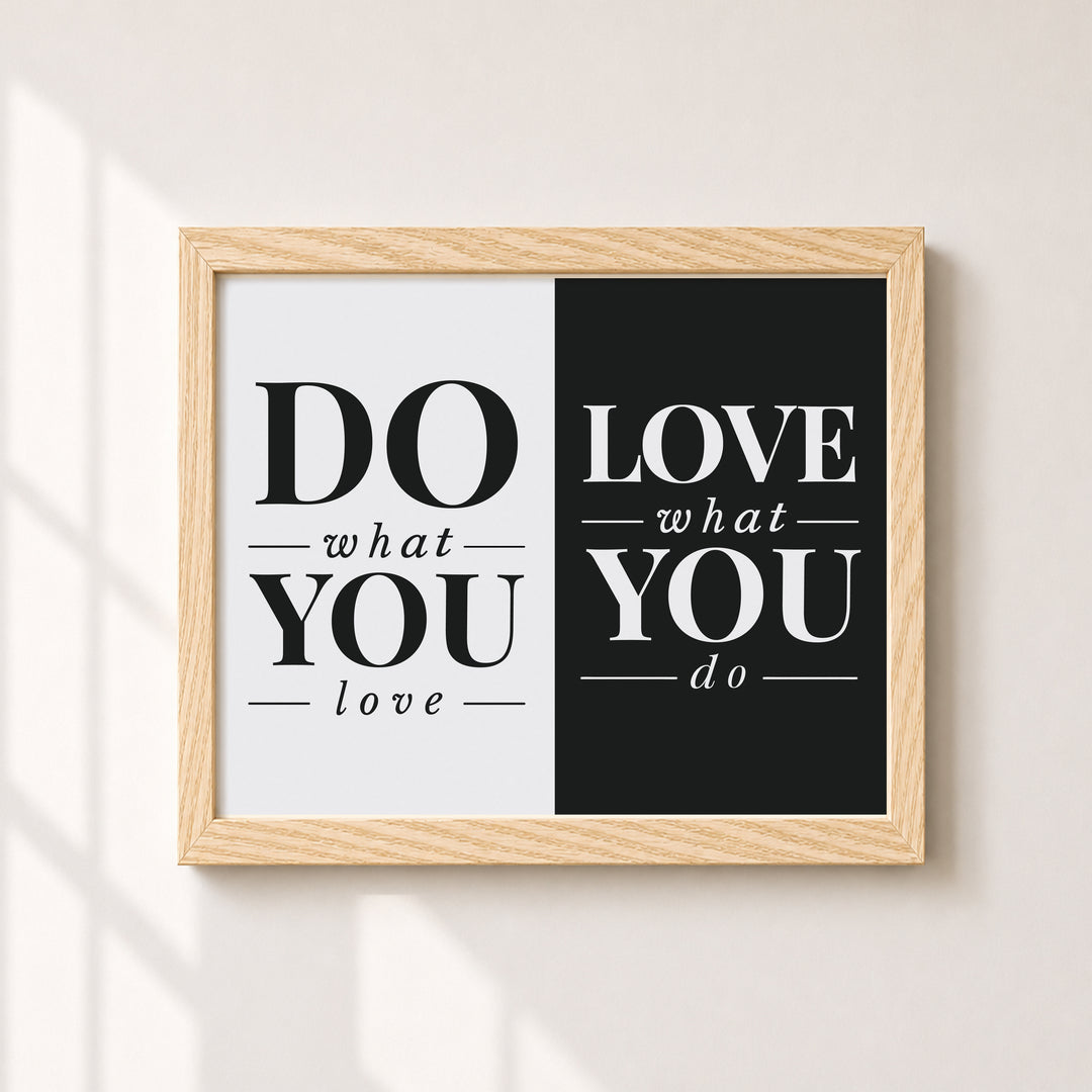 Do What You Love Family Inspirational Wall Art