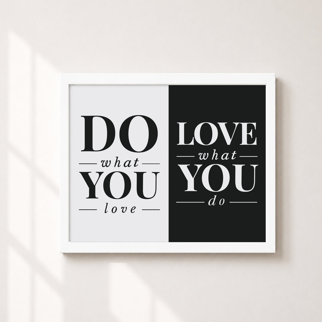 Do What You Love Family Inspirational Wall Art