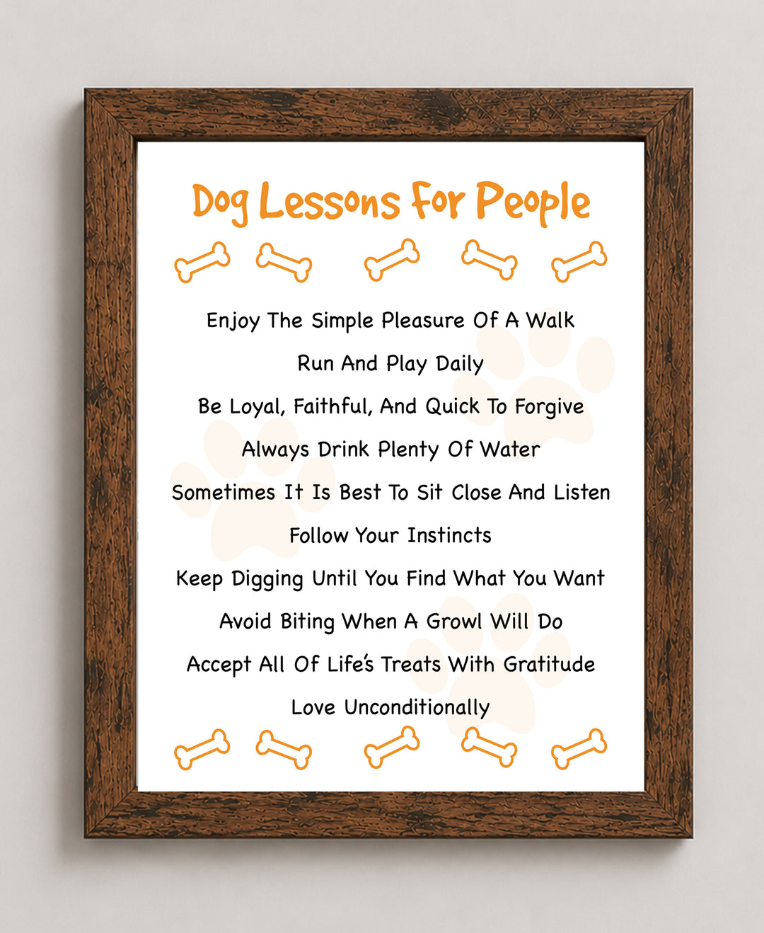 Perfect Gift for Dog Lovers Family Inspirational Wall Art