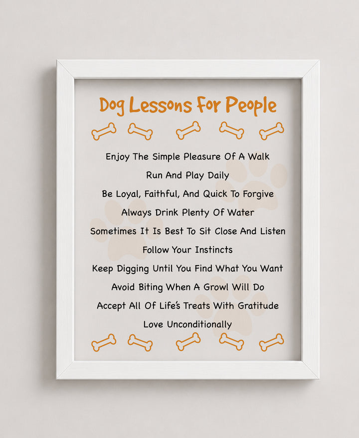 Perfect Gift for Dog Lovers Family Inspirational Wall Art