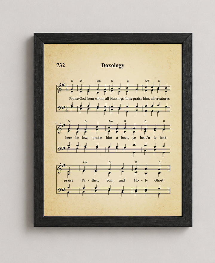 Doxology Sheet Christian Wall Art