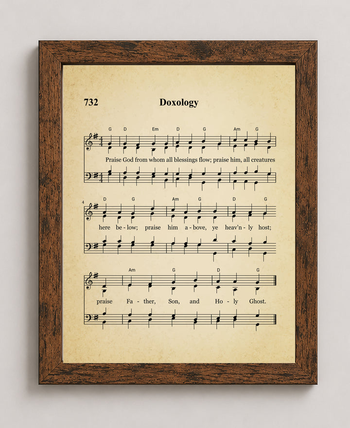 Doxology Sheet Christian Wall Art