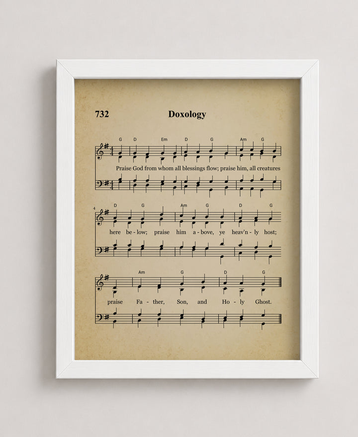 Doxology Sheet Christian Wall Art