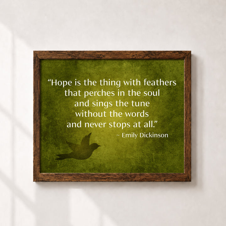 Emily Dickinson Hope Family Inspirational Wall Art