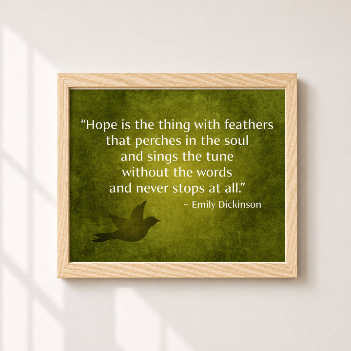 Emily Dickinson Hope Family Inspirational Wall Art