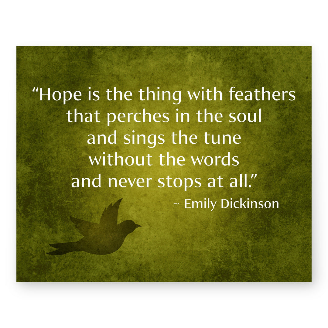 Emily Dickinson Hope Family Inspirational Wall Art