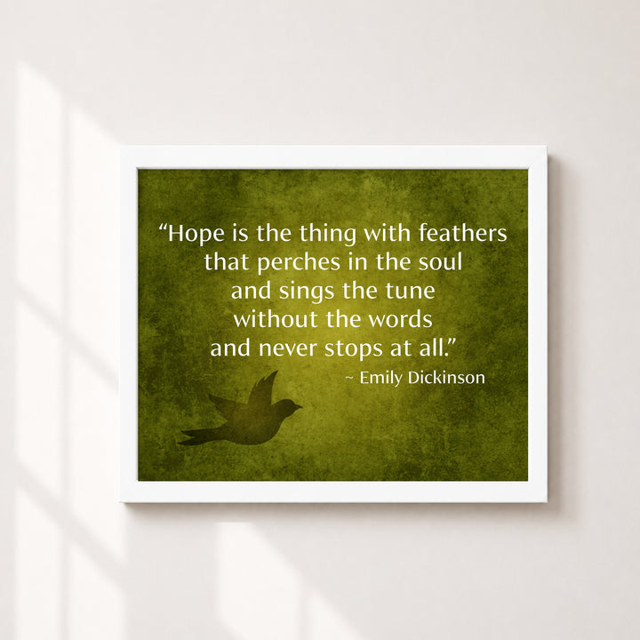 Emily Dickinson Hope Family Inspirational Wall Art