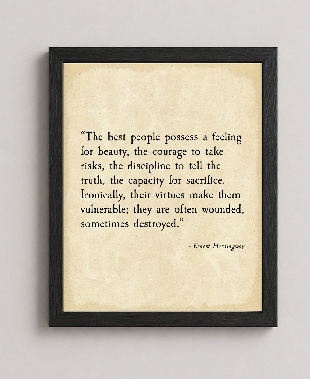 The Best People Hemingway Quote Minimalist Inspirational Wall Art