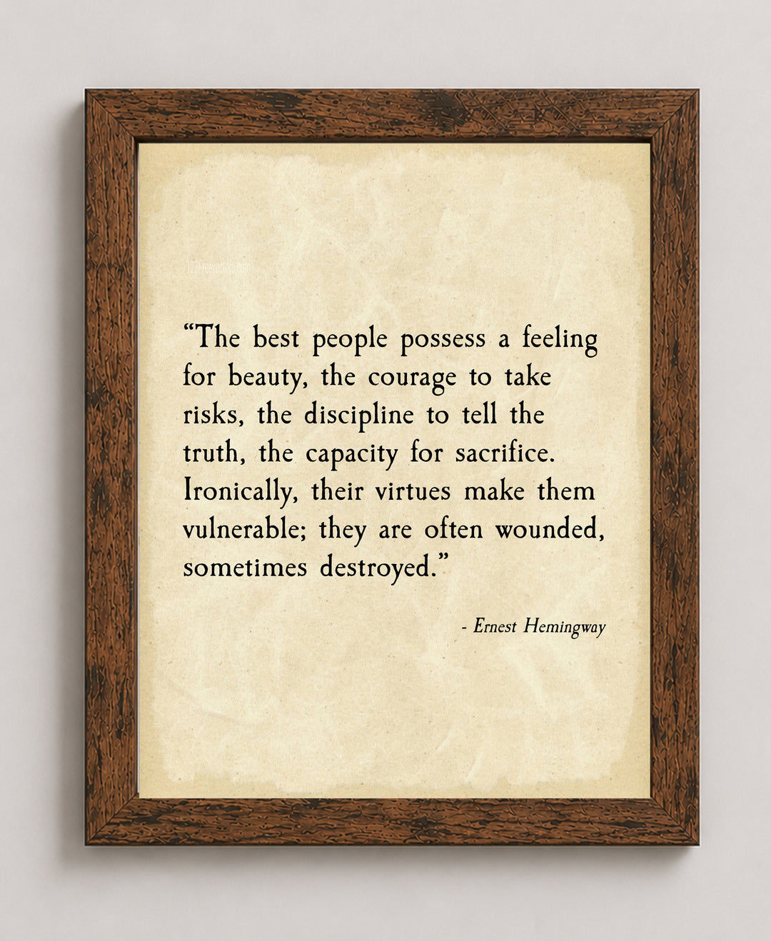 The Best People Hemingway Quote Minimalist Inspirational Wall Art