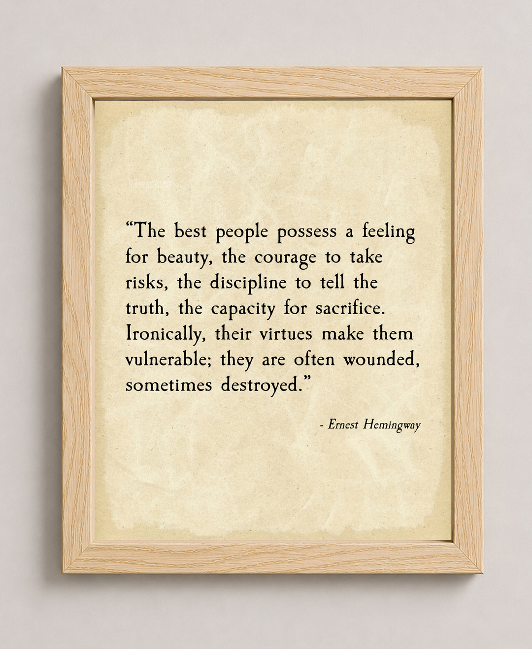 The Best People Hemingway Quote Minimalist Inspirational Wall Art