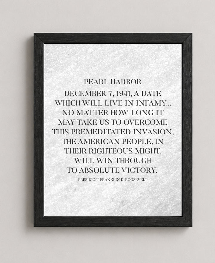 A Date Which Will Live In Infamy FDR Patriotic Wall Art