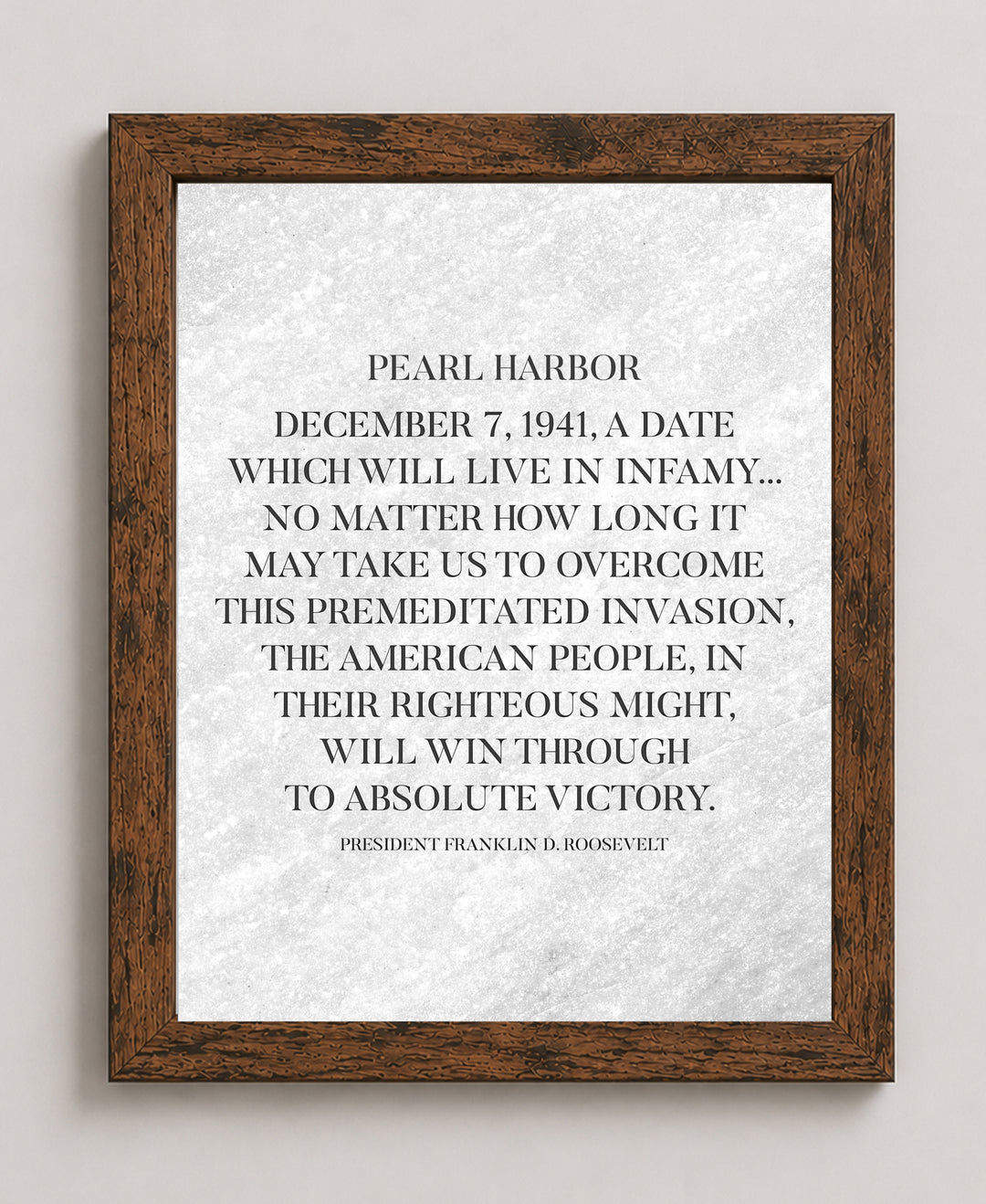 A Date Which Will Live In Infamy FDR Patriotic Wall Art