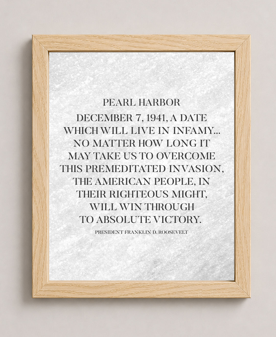 A Date Which Will Live In Infamy FDR Patriotic Wall Art