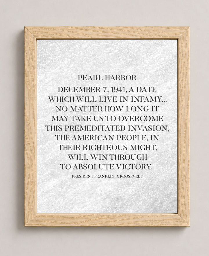 A Date Which Will Live In Infamy FDR Patriotic Wall Art