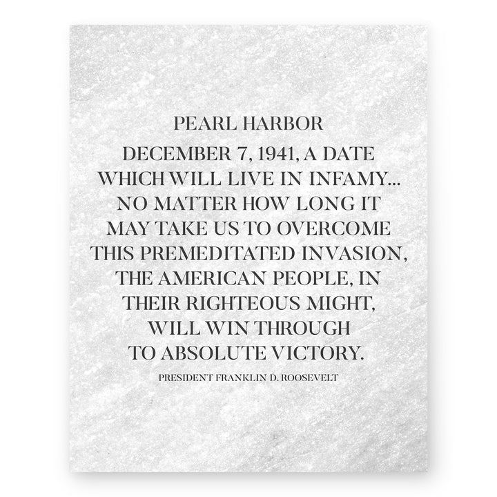 A Date Which Will Live In Infamy FDR Patriotic Wall Art
