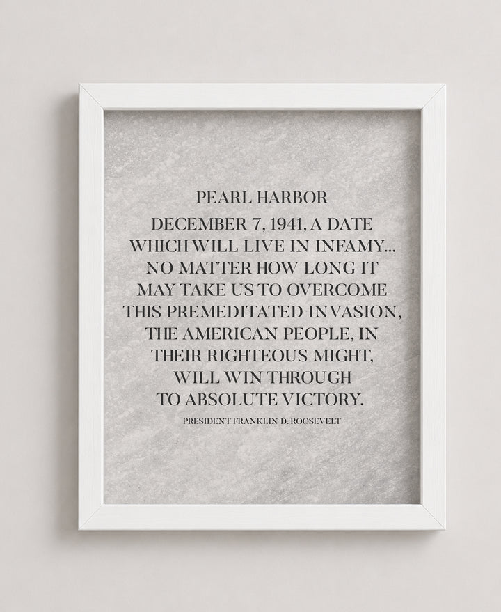 A Date Which Will Live In Infamy FDR Patriotic Wall Art