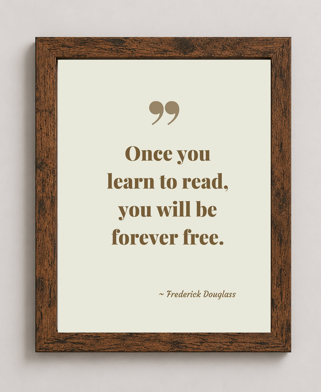Once You Learn to Read Frederick Douglass Inspirational Wall Art