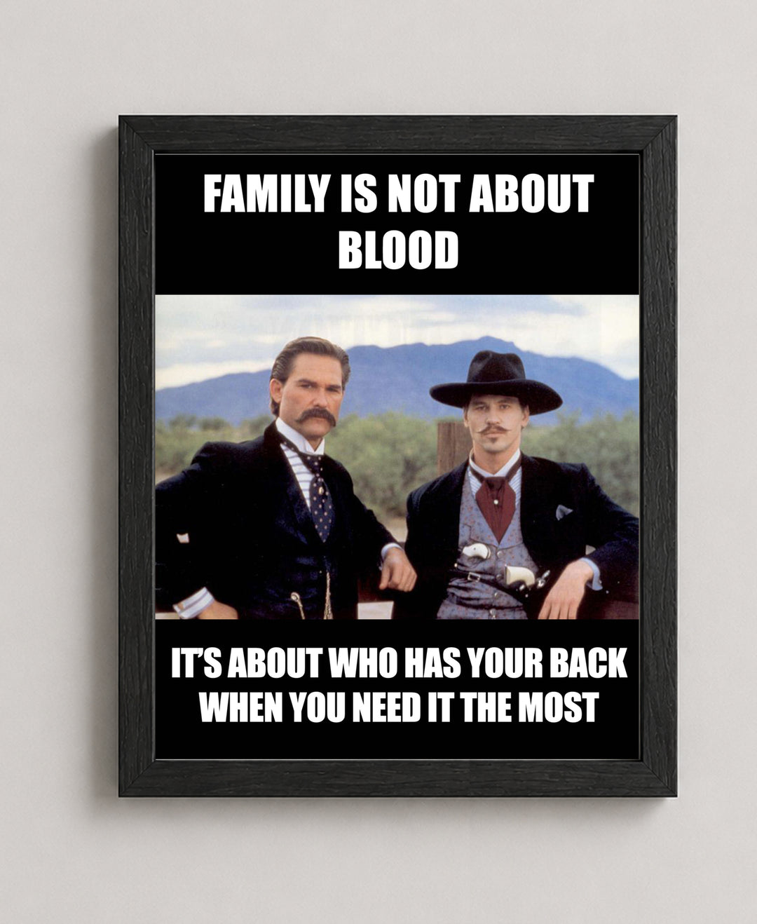 Family Is Not About Blood Inspirational Wall Art