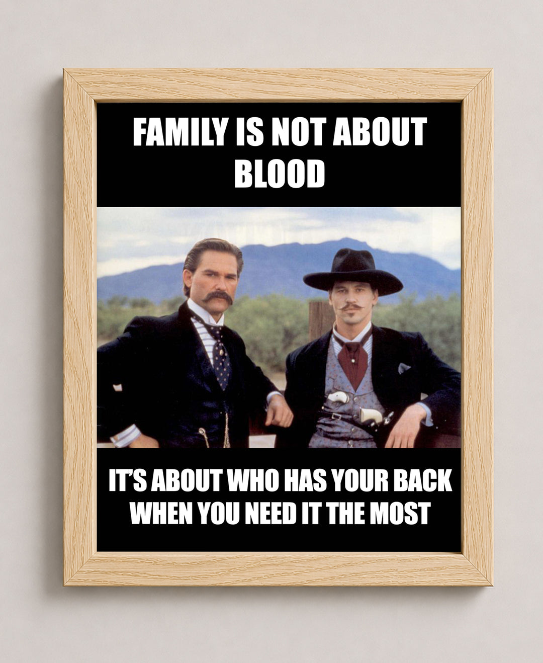 Family Is Not About Blood Inspirational Wall Art
