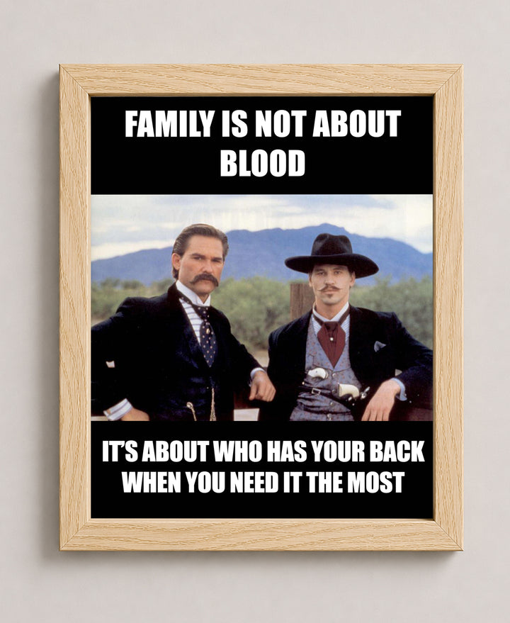 Family Is Not About Blood Inspirational Wall Art