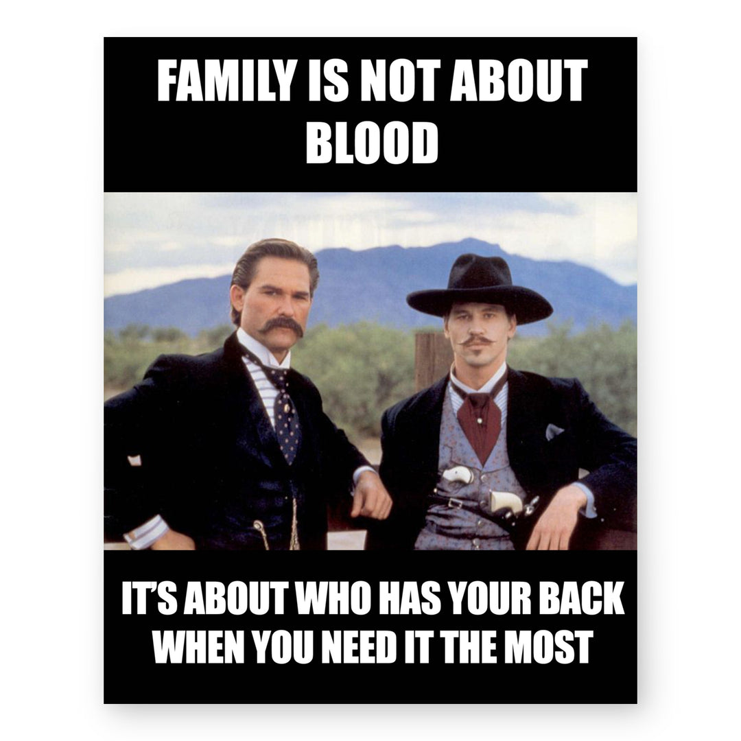 Family Is Not About Blood Inspirational Wall Art