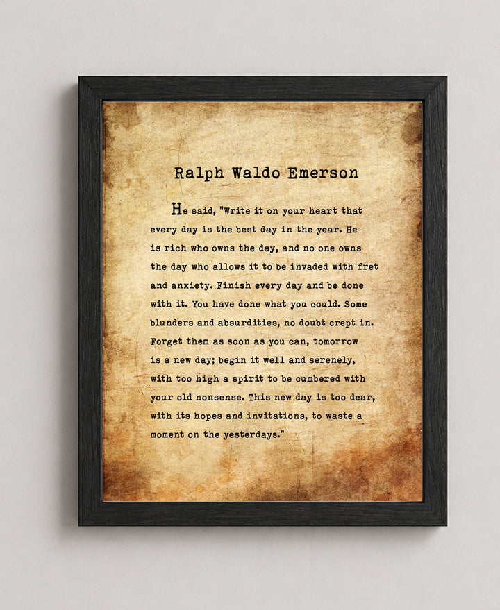 Write It On Your Heart Vintage Poem Inspirational Wall Art