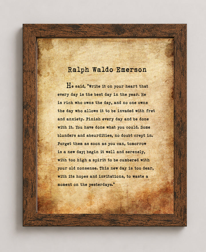 Write It On Your Heart Vintage Poem Inspirational Wall Art