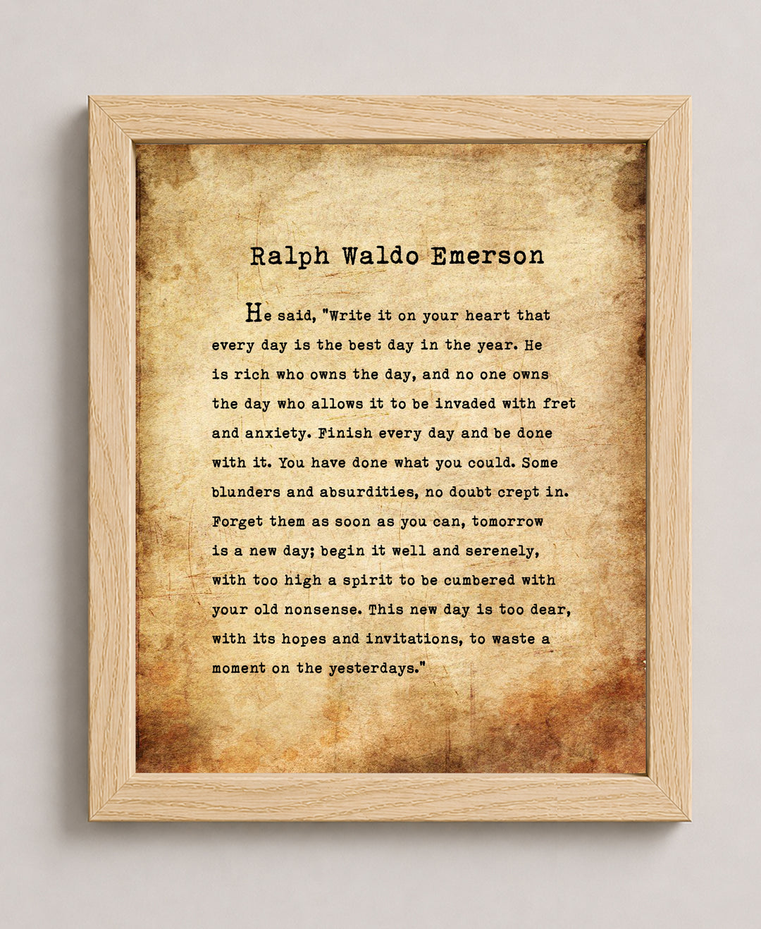 Write It On Your Heart Vintage Poem Inspirational Wall Art