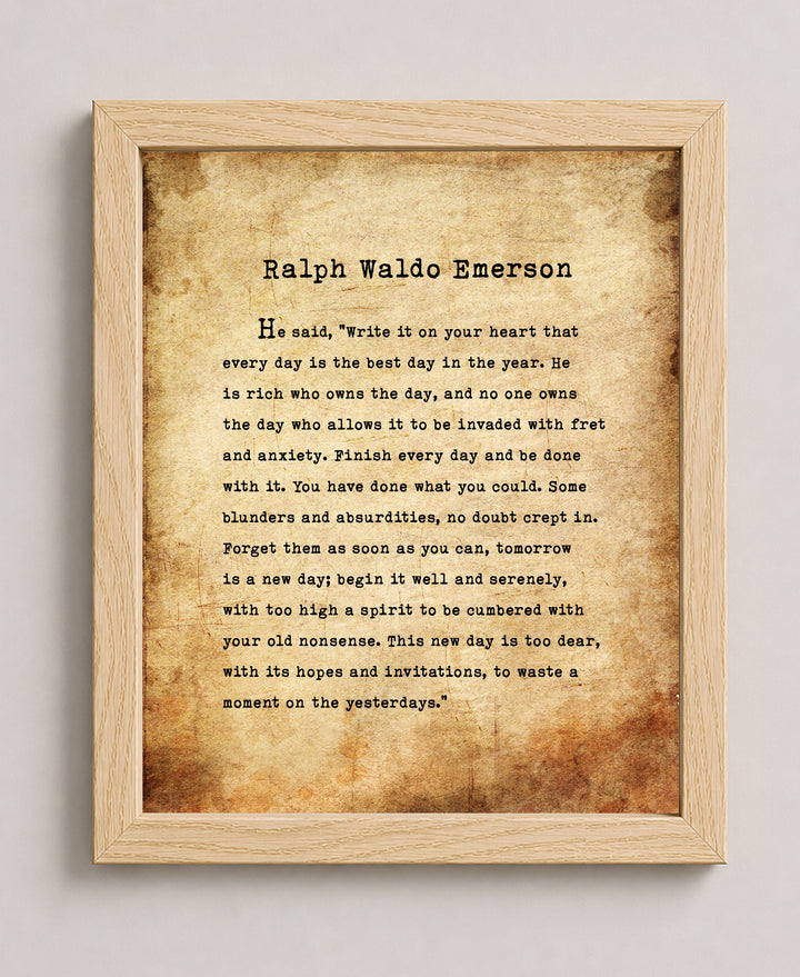 Write It On Your Heart Vintage Poem Inspirational Wall Art
