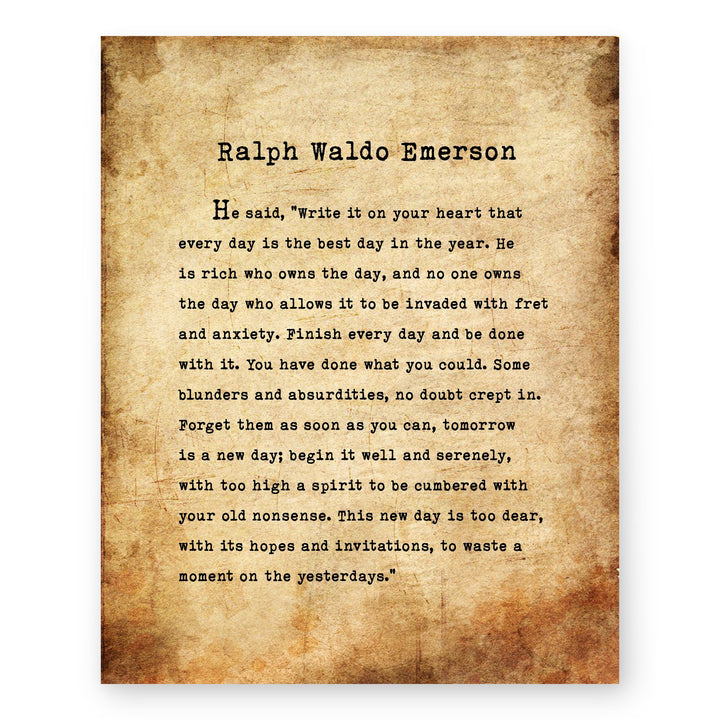 Write It On Your Heart Vintage Poem Inspirational Wall Art