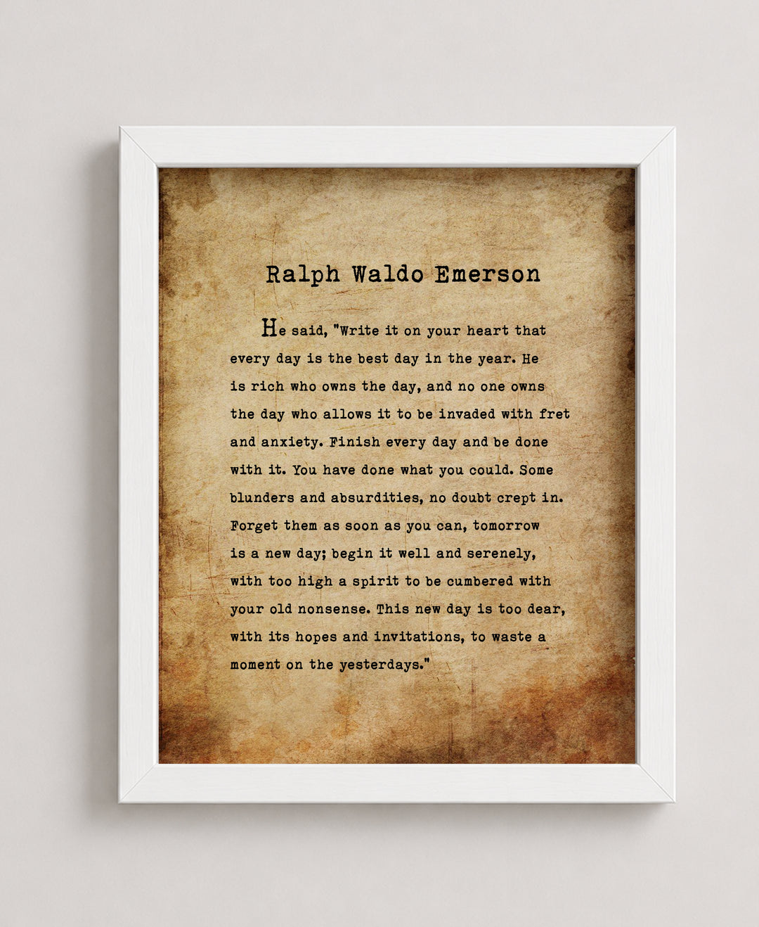 Write It On Your Heart Vintage Poem Inspirational Wall Art
