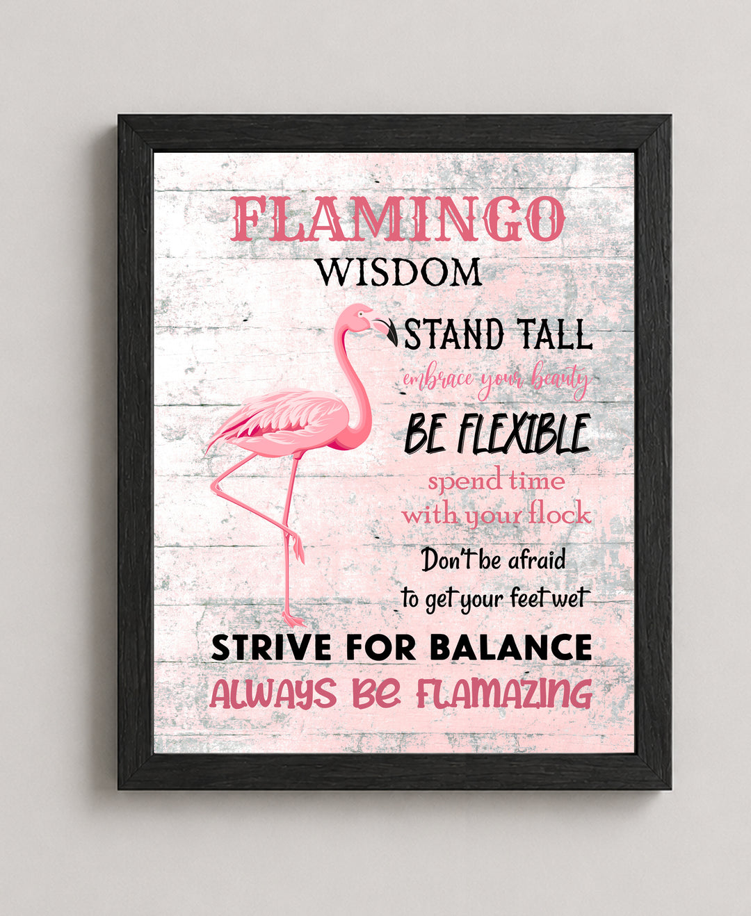 Stand Tall Be Flexible Inspirational Wall Art